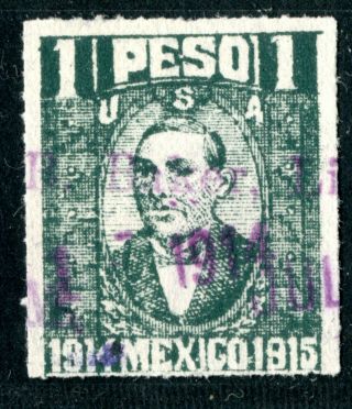 Veracruz Occupation,  Mexico Revenues,  1 Peso 1914 - 15,  Mr Us46 - B