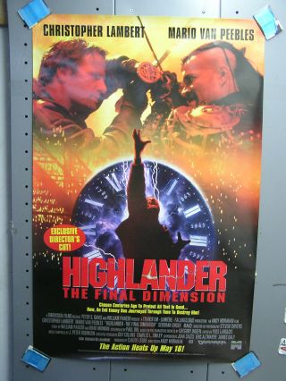 Highlander The Final Dimension Video Poster - Lambert/van Peebles (itcpo - 945)