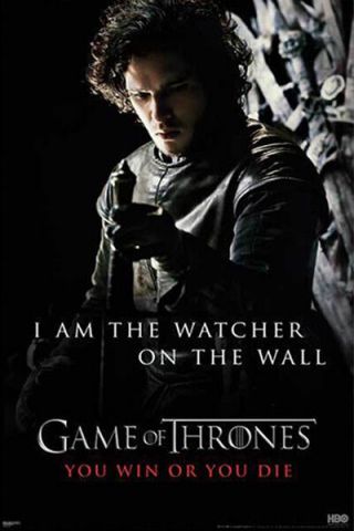 Game Of Thrones - Jon Snow Poster 61x91cm I Am The Watcher On The Wall