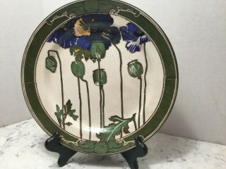 Royal Doulton Art Nouveau Blue Poppies Plate