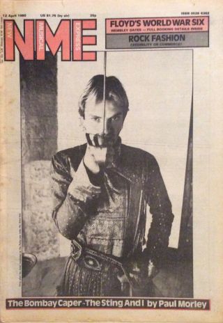 Sting - The Police - Classic Nme Cover Poster - 12/04/1980