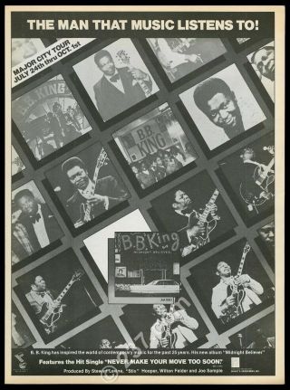 1978 Bb B.  B.  King 11 Photo Abc Records Music Trade Print Ad
