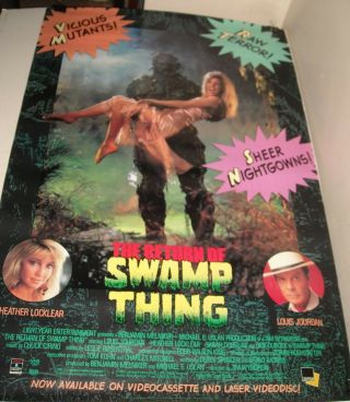 Rolled 1989 Return Of Swamp Thing 1 Sheet Movie Poster 27 X 40 Heather Locklear