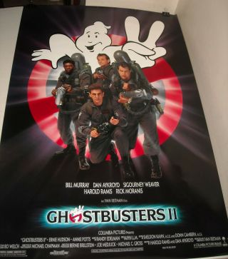 Rolled 1989 Ghostbusters Ii 1 Sheet Movie Poster 27 X 41 Aykroyd Murray Cast