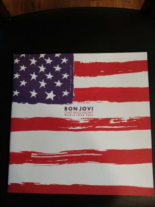Bon Jovi One Wild Night 2001 World Tour Concert Program Tour Book W Poster