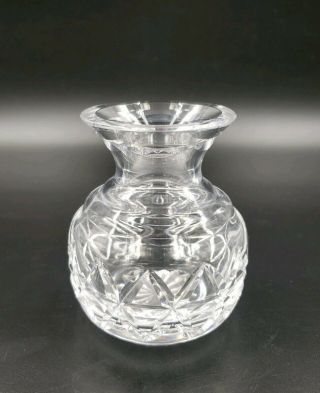 Exquisite Small 3 3/4 " Cut Crystal Vase By Waterford Exc 39