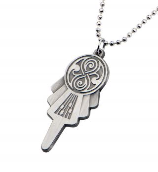 Licensed Doctor Who 7th Doctor Key Pendant Necklace Gift - Seal Of Rassilon