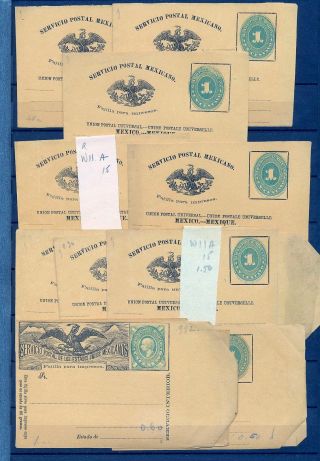Mexico Early Covers Stationery Wrappers Cards M&u X 24 (nt156