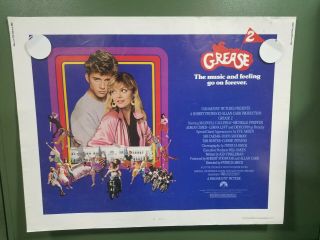 1982 Grease 2 Half Sheet Poster Maxwell Caulfield Teen Musical Sequel