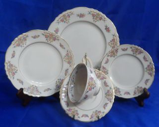 Vintage Syracuse China Federal Shape Marietta 5 Piece Place Setting For 4