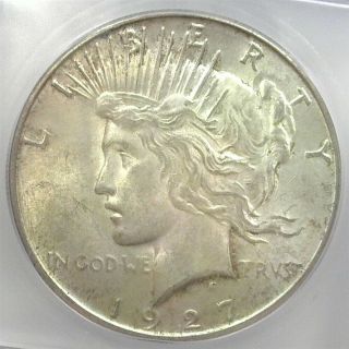 1927 - S Peace Silver Dollar Icg Ms63 Lists For $500 Better Date