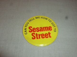 Sesame Street Vintage Pin Badge Button Oscar Grover Big Bird Bert Ernie Count