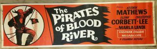 The Pirates Of Blood River Kerwin Mathews 1962 24x82movie Poster Banner