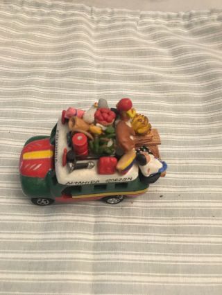 Vintage Colombia Folk Art Hand Crafted Terracotta Clay Bus - 4 "
