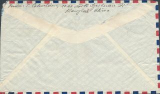 1946 CHINA Air mail cover to UK,  unusual multi mixed franking posted at SHANGHAI 2