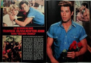 John Travolta & Olivia Newton - John: 2 Pages 1984 French Clipping (