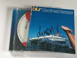 Blur The Great Escape 1995 Cd Album Signed Autographed By Damon Albarn