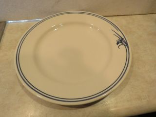Vintage Homer Laughlin Blue Stripe Dinner Plate Restaurant Ware - No Sign Of Use