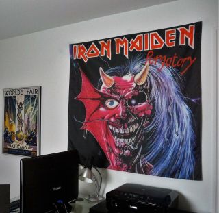Iron Maiden Purgatory Huge 4x4 Banner Fabric Poster Tapestry Cd Album Flag