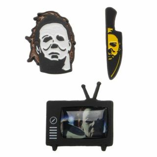 Halloween Movie Michael Myers Character Enamel Metal Pin Set Of 3