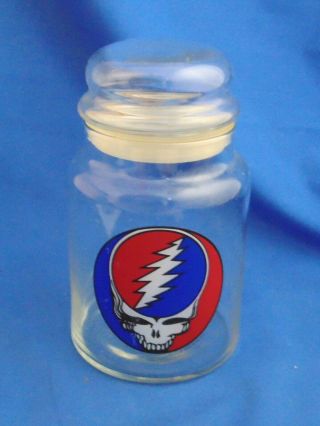 Grateful Dead Stash Jar - Steal Your Face - Canister - Apothecary Jar With Lid