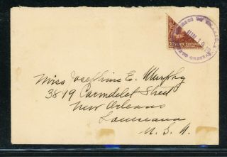 Nicaragua Postal History: Lot 100 1941 20c Bisect Puerto Cabezas - Orleans