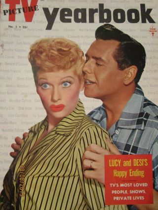 1954 Lucille Ball Desi Arnaz I Love Lucy Duo On Cover Tv Picture Yearbook Htf