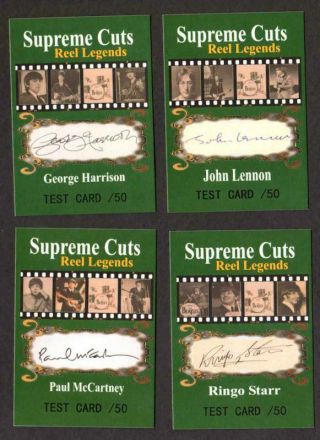 Supreme Cuts Facs Autograph Card Test Set /50 The Beatles Paul Mccartney Etc L52