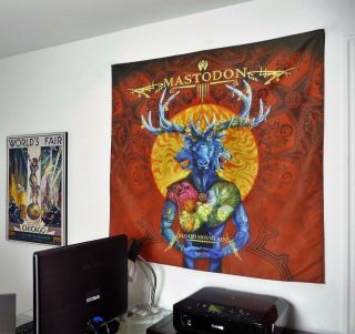 Mastodon Blood Mountain Huge 4x4 Banner Fabric Poster Tapestry Flag Cd Album