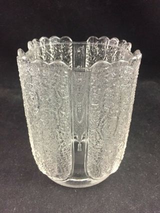 Rare Duncan & Sons Eapg Pattern Glass Shell & Tassel Pickle Jar W/o Lid