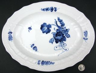 Royal Copenhagen Blue Flower 12 " Oval Serving Platter 10/1555 Braided Curved