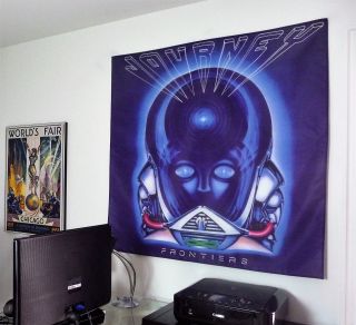 Journey Rock Band Frontiers Huge 4x4 Banner Fabric Poster Tapestry Wall Decor Cd