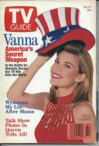 Vanna White Cover Tv Guide - July 3 - 9,  1993 - Issue