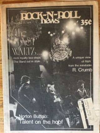 The Rock - N - Roll News.  December 17,  1976.  The Band 