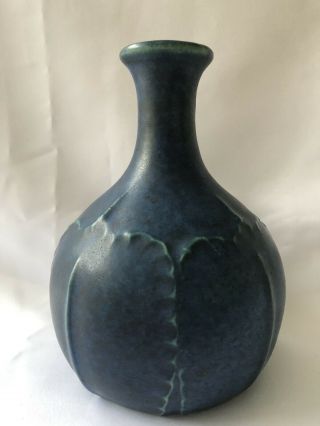 Door Pottery Scott Draves Blue Matte Glaze Vase Retired