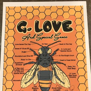 G.  Love And Special Sauce Signed Concert Poster After Show Pass Autograph 2