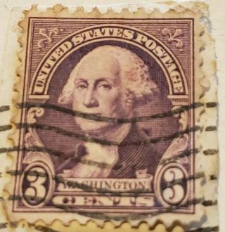 Very Rare 1937 George Washington 3 Cent Stamp - Violet / Purple Perf