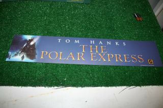 Rare 5 X 25 2004 The Polar Express Tom Hanks Movie Mylar Theater Marquee Poster