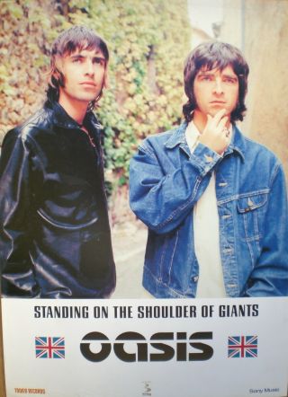 Oasis " Standing On The Shoulders " Hong Kong Promo Poster - Brothers Looking Up