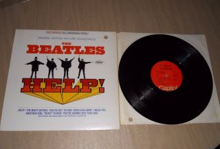The Beatles - Help Promo Smas - 2386 Capitol Orange Label 1965 Vinyl Lp