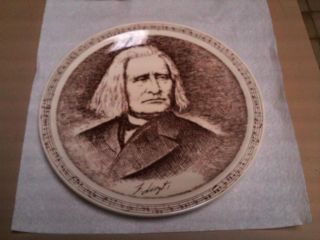 Vintage Vernon Kilns Franz Liszt Great Composer Plate Series Plate