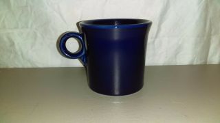 Homer Laughlin Fiesta Ware Cobalt Blue Coffee Mug / Cup With Small Ring Handle