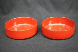 Set Of 2 Villeroy & Boch Granada Solid Red 8 " Round Vegetable Bowls Luxembourg