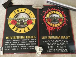 Guns And Roses Not In This Lifetime Authentic Concert Poster1st&2nd Leg N.  A Tou