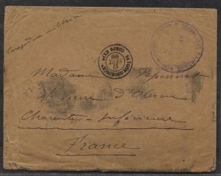 Indo China 1898 Frank Military Cover From Troops In Tonkin To France