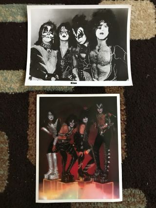 Vintage Rock Band Kiss 1970’s Promotional Press / Fan Club 8x10 Photos