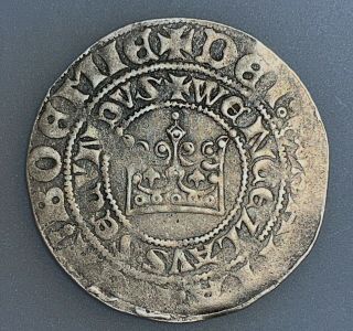 Bohemia Wenceslaus Ii (1278 - 1305) Silver Prague Groschen Vf