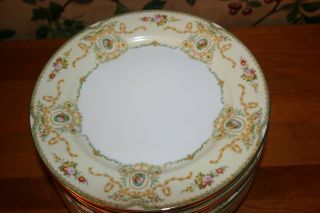 11 - VINTAGE MEITO CHINA DINNER PLATES HAND PAINTED - MADE IN JAPAN CIRCA 1930 ' S 2