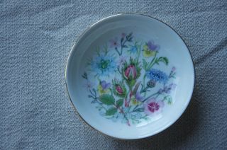 1991 - 2001 Aynsley China Fine Porcelain Pin Trinket Dish Wild Tudor England