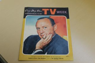 1960 Chicago Daily Tribune Tv Week Schedule Guide - Jack Benny Cover